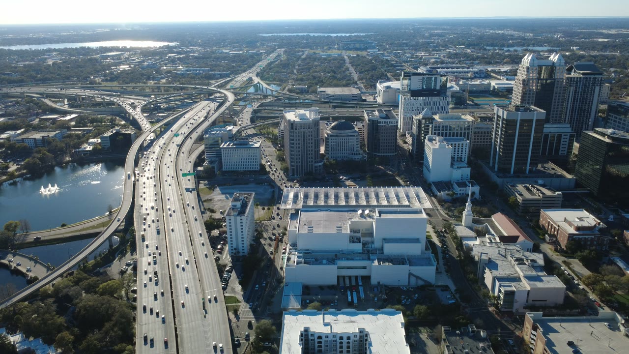High-Altitude East View w/ Dr. Phillips Center